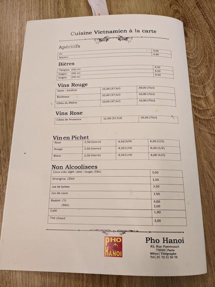 PHO HANOI PIXÉRÉCOURT - PARIS 20 - Menu Image 3